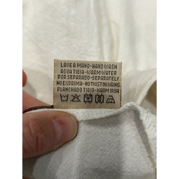 Vintage Ana R NWT Floral Embroidered White Cotton Sleeveless Dress Size Large - Picture 9 of 10